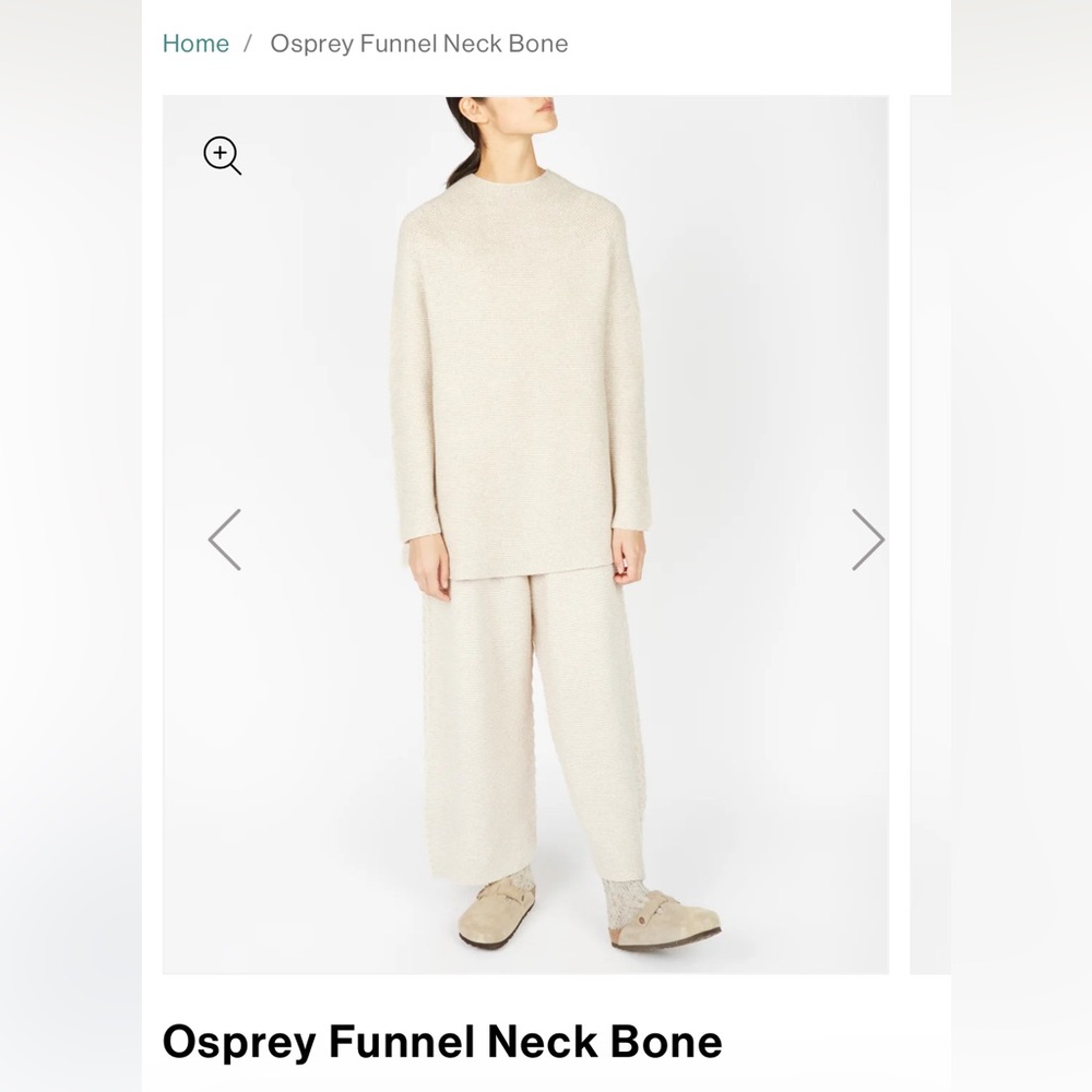 Irelands Eye Osprey Bone funnel neck Sweater
